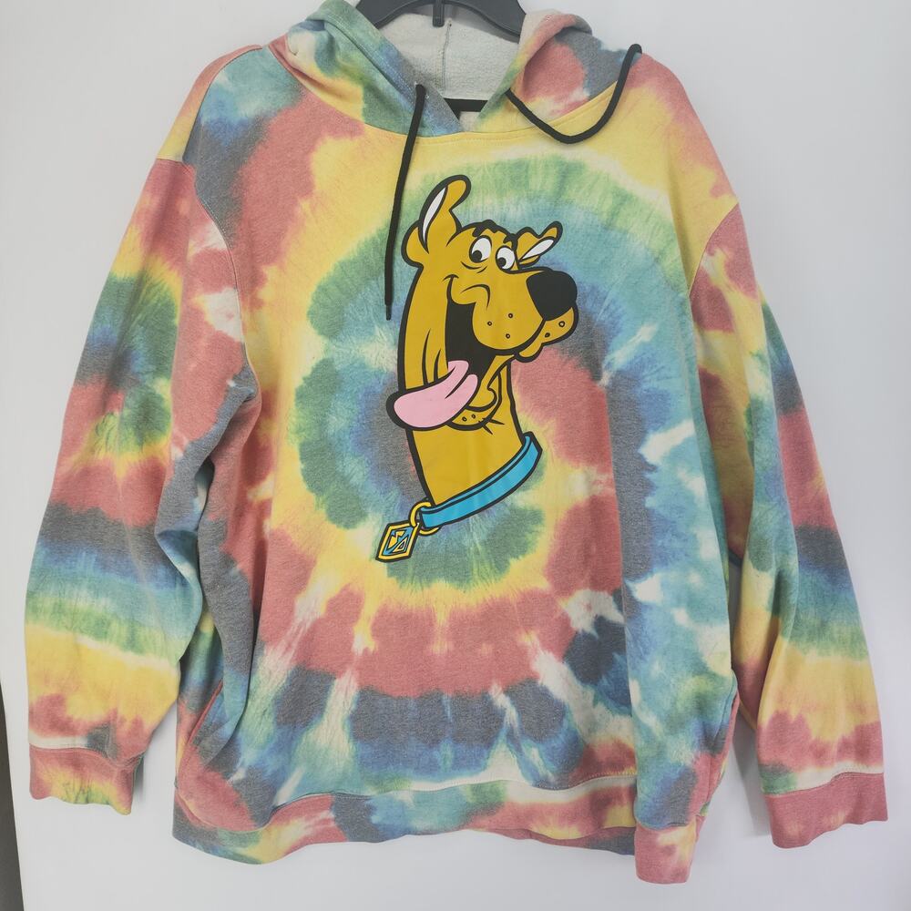 Scooby-Doo Tie-Dye Rainbow Cartoon Hoodie Sz 3XL Plus Size